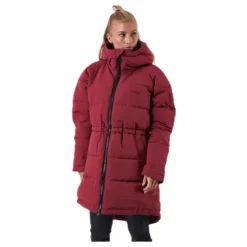 Hourglass Puffer Jacket Red