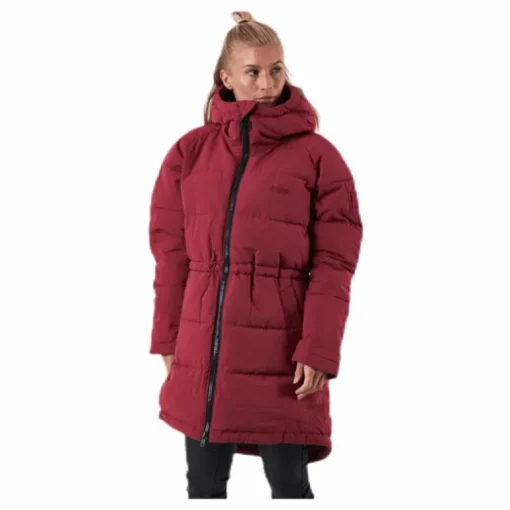 Hourglass Puffer Jacket Red