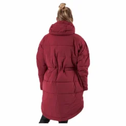Hourglass Puffer Jacket Red