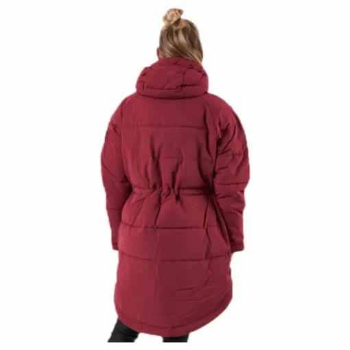 Hourglass Puffer Jacket Red