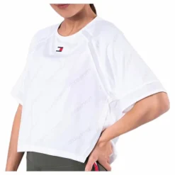 Jacquard Performance Boxy Top White