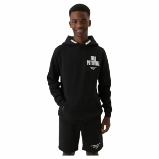 Jr Borg Sport Hoodie Black