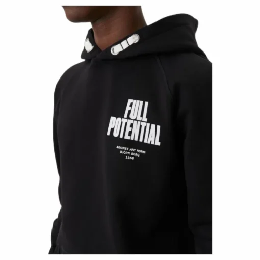 Jr Borg Sport Hoodie Black