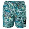 Junior 4" Volley Short AOP Green
