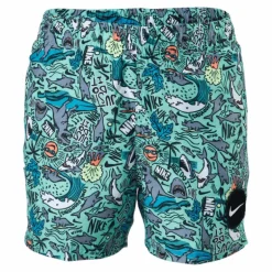 Junior 4" Volley Short AOP Green