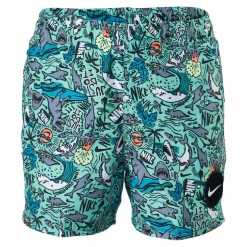 Junior 4" Volley Short AOP Green