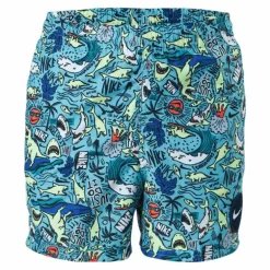 Junior 4" Volley Short AOP Blue