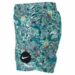 Junior 4" Volley Short AOP Green