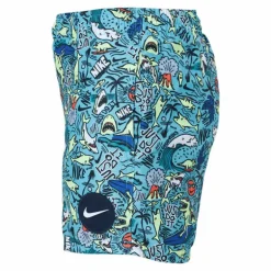 Junior 4" Volley Short AOP Blue