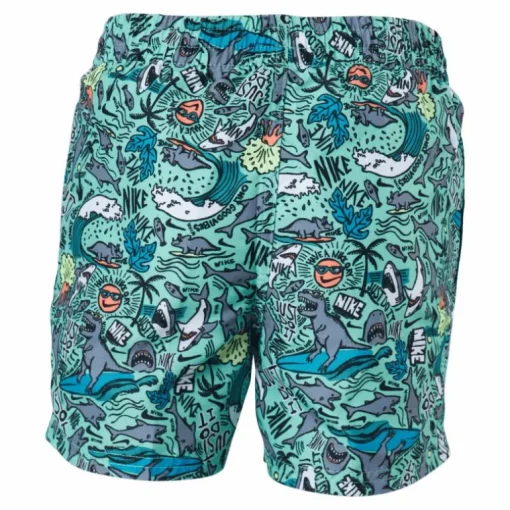 Junior 4" Volley Short AOP Green