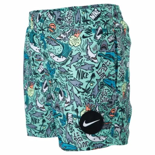 Junior 4" Volley Short AOP Green