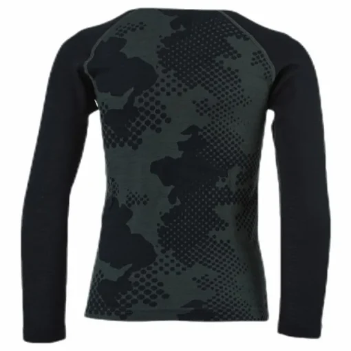 Junior Freeride Merino Wool Crew Green