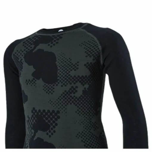 Junior Freeride Merino Wool Crew Green
