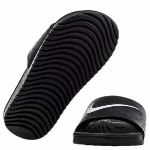 Kawa Little/Big Kids' Slides BLACK/WHITE