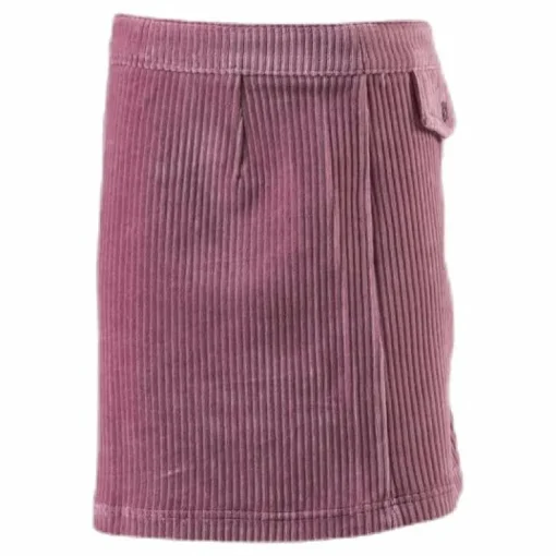 Ketty Cord Button Skirt Pink
