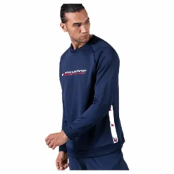 Knit Crew Sweat Logo Tape Blue