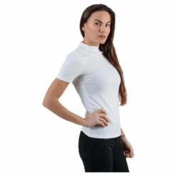 Kylie Ss T-Neck Top White