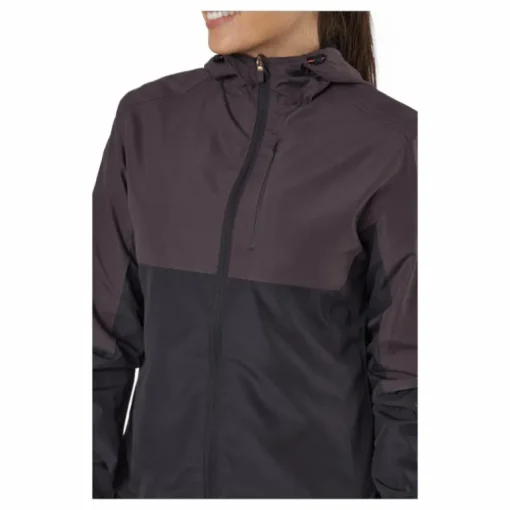 Lassie W Running Jacket With H Black Bean