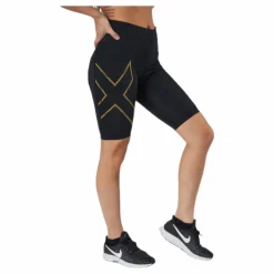 Light Speed Mid-Rise Compression Black/Gold