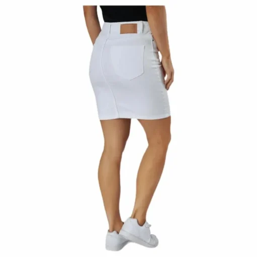 Lili Mw Denim Skirt White