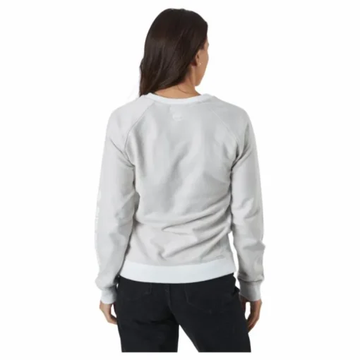 Linear Logo Sleeve Crew White Sand