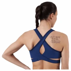 Low Support Removable Pads Bra Blue