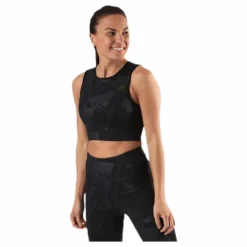 Mado Aop Cropped Training Top Black