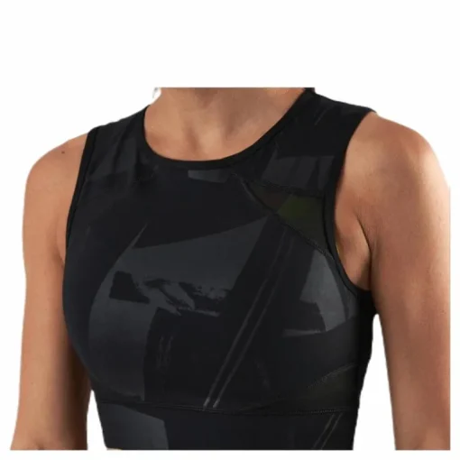 Mado Aop Cropped Training Top Black