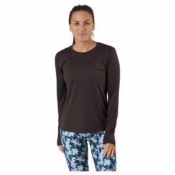 Maje W Melange L-s Tee Black Bean
