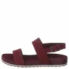 Malibu Waves 2 Band Sandal Burgundy