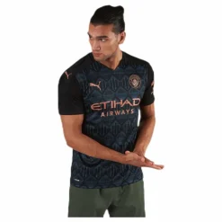 Manchester City FC Away Shirt Replica Blue/Black