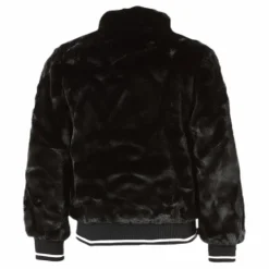 Manette Faux Fur Bomber Jacket Black