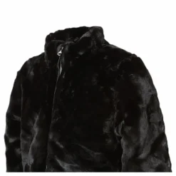 Manette Faux Fur Bomber Jacket Black