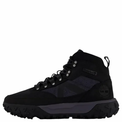 Mid Lace Up Waterproof Hiking Jet Black