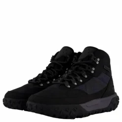Mid Lace Up Waterproof Hiking Jet Black