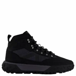 Mid Lace Up Waterproof Hiking Jet Black