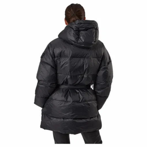 Mid Length Beltet Coat Black