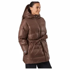 Mid Length Beltet Coat Dark Bark