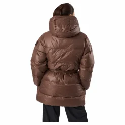 Mid Length Beltet Coat Dark Bark