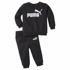 Minicats Ess Crew Jogger Fl Cotton Black