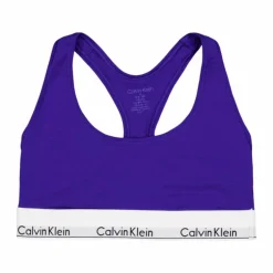 Modern Cotton Unlined Bralette Blue