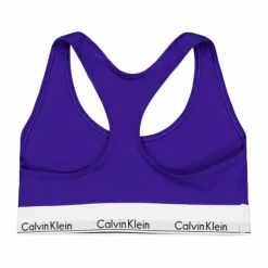 Modern Cotton Unlined Bralette Blue
