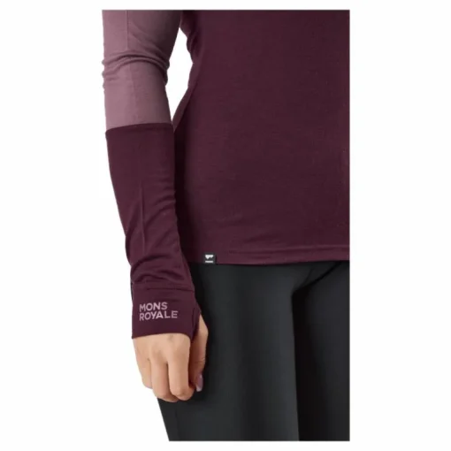 Mons Royale Cornice Long Sleev Wine Red