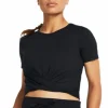 Motion Crossover Crop Ss Black