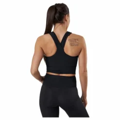 Night Rib Crop Tank Black