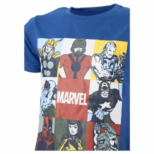 Nkmarthur Marvel Ss Top Mar Nouvean Navy