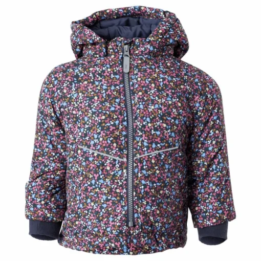 Nmfmaxi Jacket Petit Flower1 Odyssey Gray