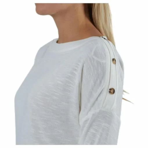 Nollie Ls O-Neck Top White