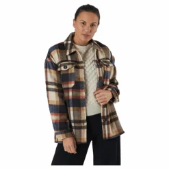 Onlmaci L/s Check Shacket Pnt Humus