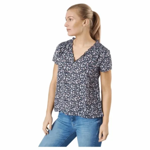 Onlsonja Life S/s V-neck Top N Night Sky